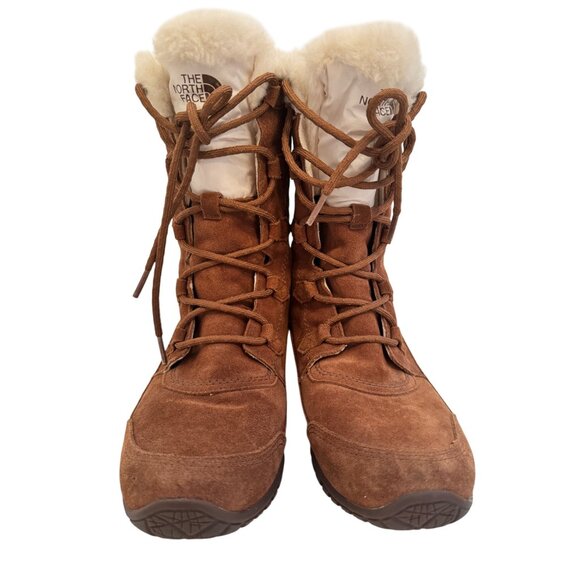The North Face Nuptse Puma II Size 8 /EU 39 Dachshund Brown/ Cream NWOB Boots - Picture 12 of 16